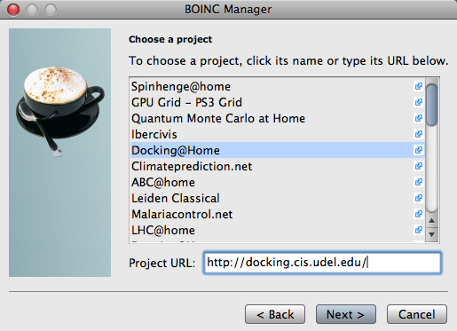 boinc projects list